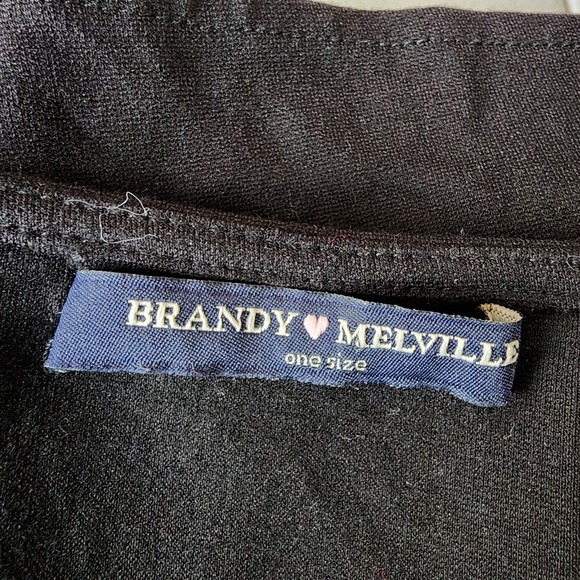 Brandy Melville Dress One Size Small Skater Black Preppy Square Neck Mini Clean - Picture 6 of 9